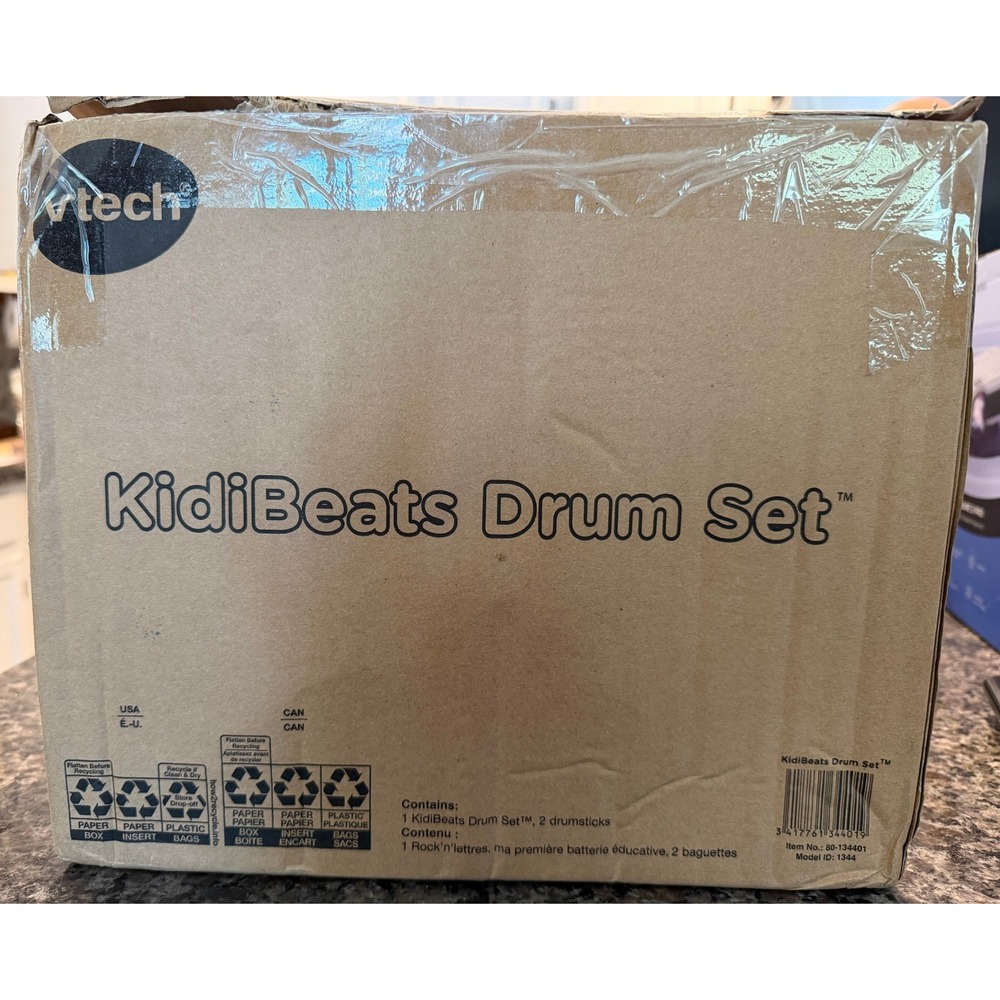 VTech KidiBeats Drum Set Kids Learning Toy 80-134401 Blue Orange Musical Drums - Picture 5 of 8
